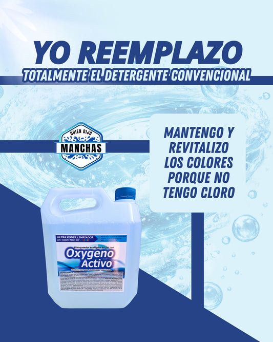 Detergente Oxygeno activo en gel x galón (4 Litros)