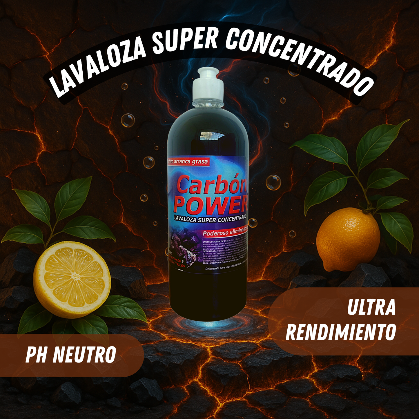 Lavaloza líquido con Carbón activado