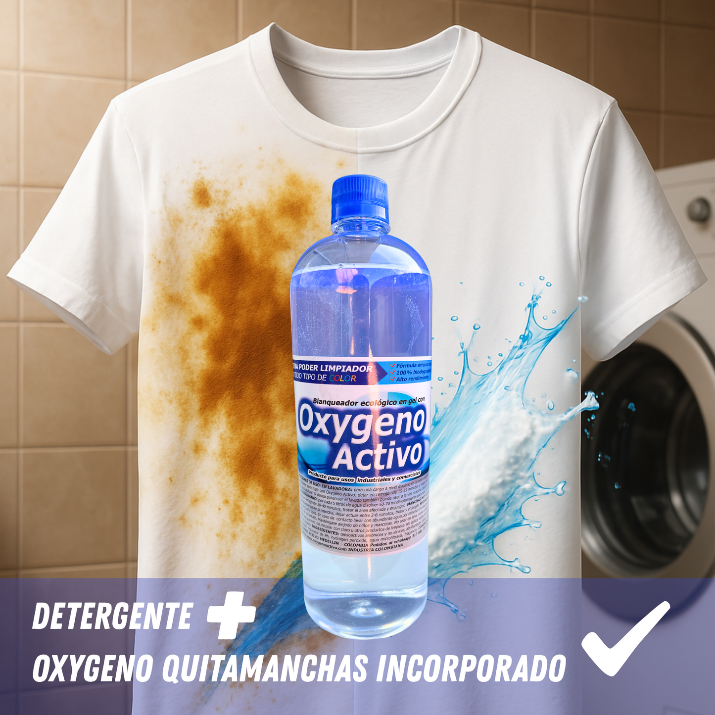Detergente oxigeno en gel x 1 Litro