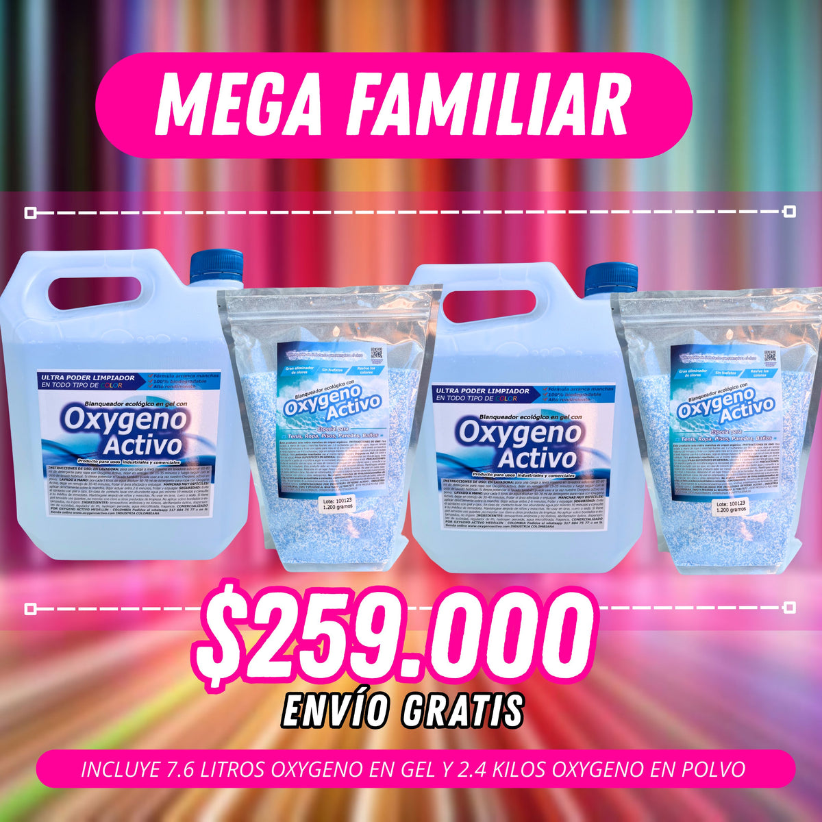 Combo Oxygeno MEGA FAMILIAR