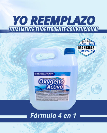 Detergente Oxygeno activo en gel x galón (4 Litros)