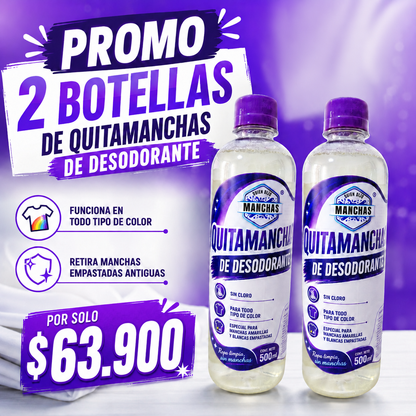 Promo 2 Quitamanchas desodorante