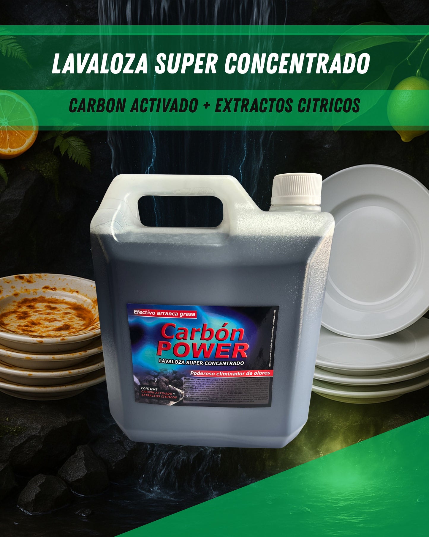 Lavaloza líquido con Carbón activado