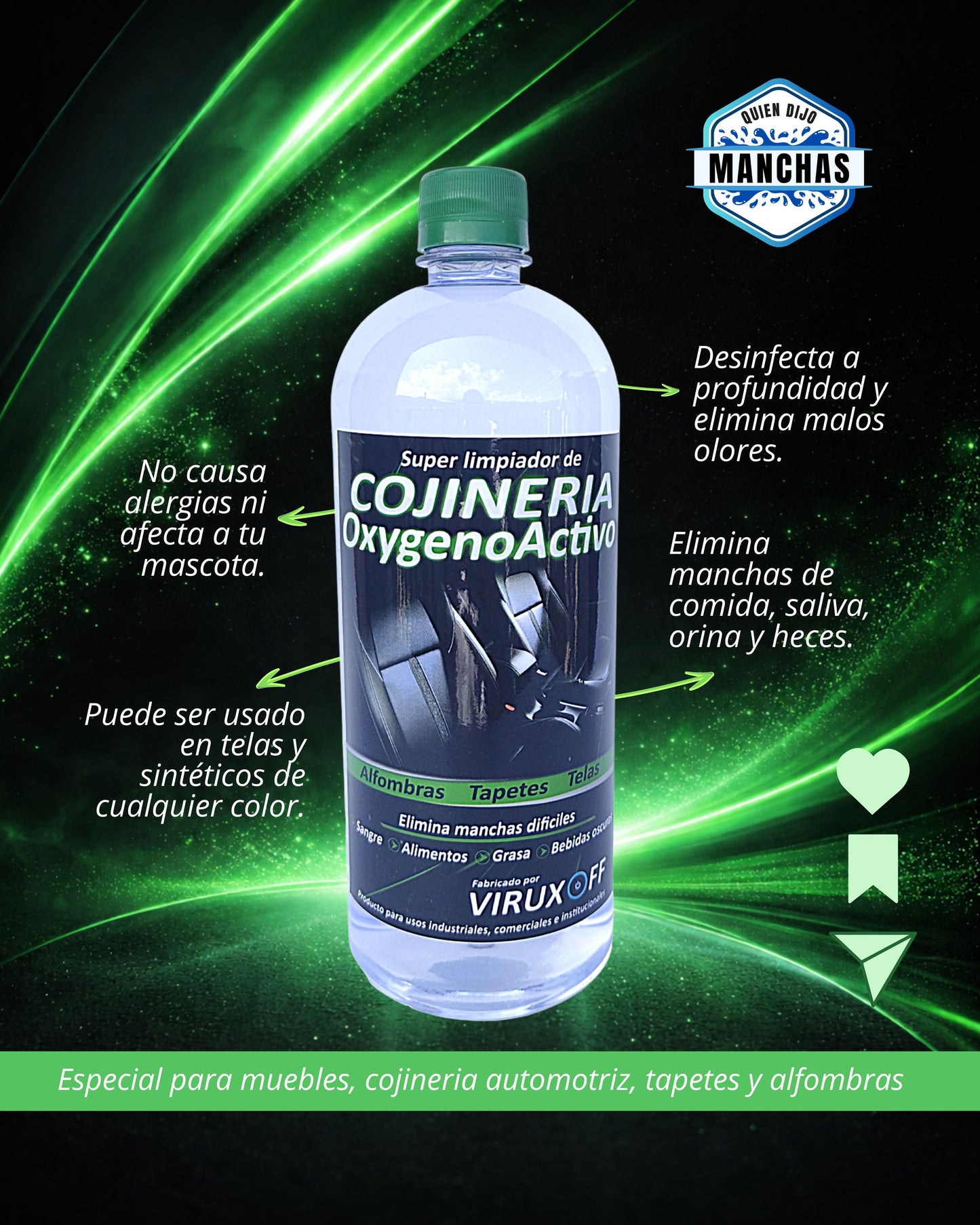 Super limpiador de cojineria x 1 Litro