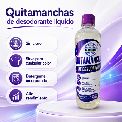 Quitamanchas DESODORANTE liquido x 500ml